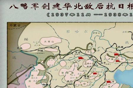 1940年敌后抗日根据地分布图