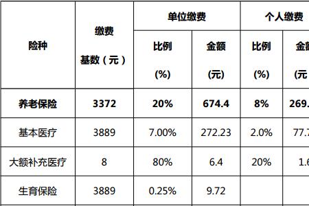 中电四公司五险一金缴纳比例