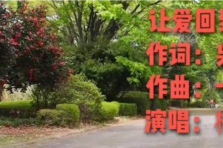 学唱让爱回到陌生完整版原唱