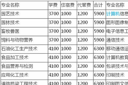 许昌科技学院一年学费多少