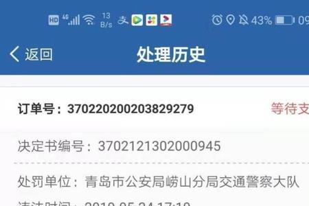 12123没交上罚款但显示已处理