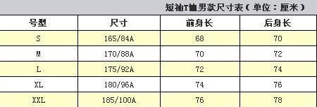 185码衣服胸围多少