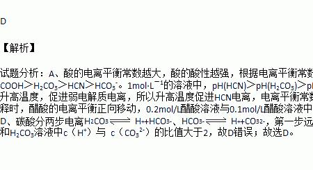 酸式弱酸根离子有哪些