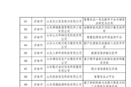 山东重点产业及代表企业