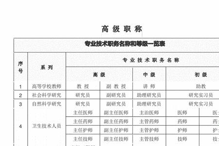 专科的最高职称