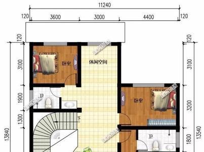 12米宽自建房每层一户独立楼梯