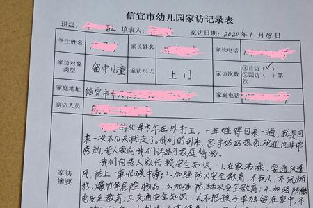 小学家访家长的话怎么写