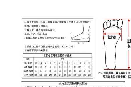 身高和鞋的尺码有换算公式吗