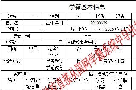 小学的学籍卡有用吗