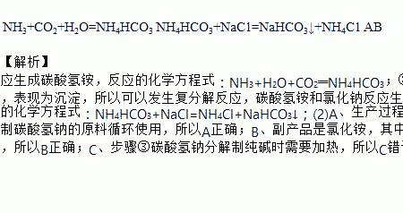 氯化铵的化学方程式