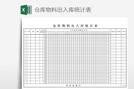 仓库表格出入库月报表制作