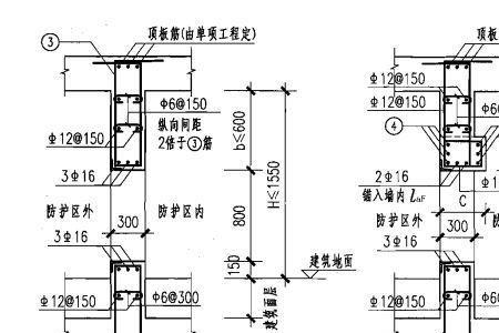 人防墙转角水平筋做法