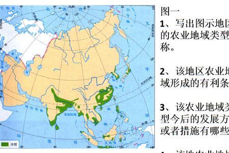 东西部 农业类型的主要分布地区