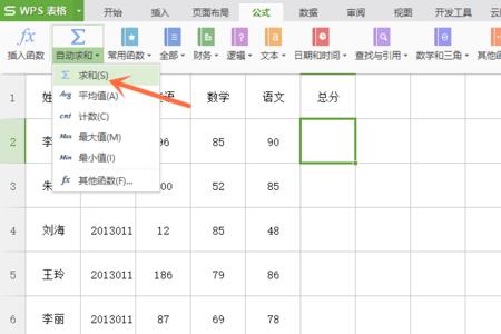 wps表格有总数怎么求个数