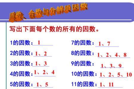 1000以内的全部质数和因数