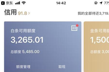 刚成年京东白条能有多少额度