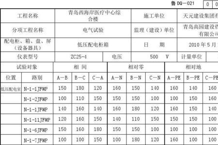 相对零绝缘电阻标准多少