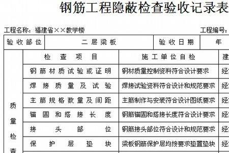 钢筋隐蔽工程验收内容口诀