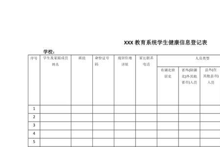 学生健康档案表怎么填