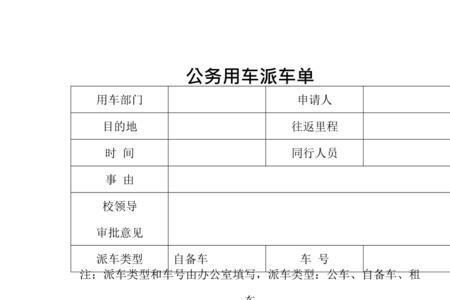 公务用车分类