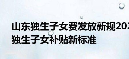 山东海阳市60岁独生子女补贴多少