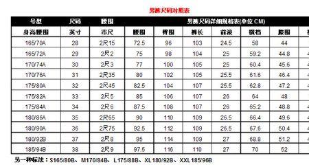 运动裤180相当于几个xl