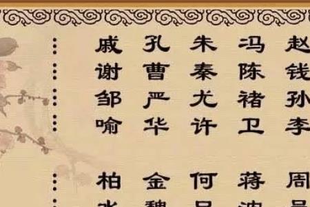 百字姓都有哪些姓