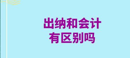 出纳与会计的区别案例