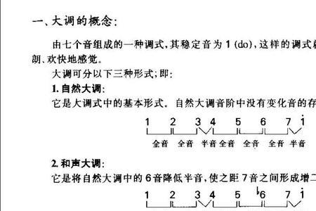 a大调b大调c大调的区别