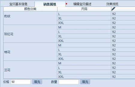 淘宝有哪些商品属性值