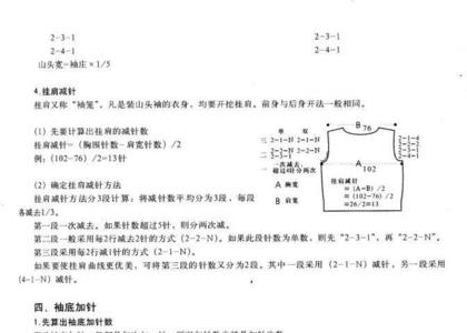 插肩毛衣挂肩尺寸表