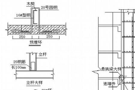 悬挑脚手架水平杆外露长度规定