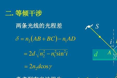 两列波干涉相消的条件