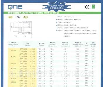 波纹管接头尺寸标准