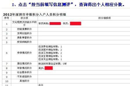 深圳积分怎么查自己有多少分