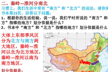 秦岭淮河一线以北的干湿区