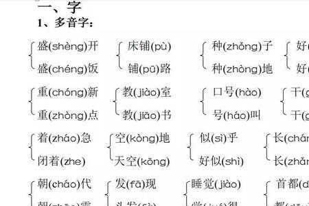 两个字是同音字的词语