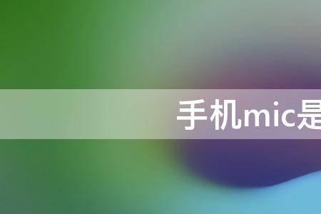 mic是什么东西