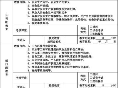 员工教育培训档案怎么填