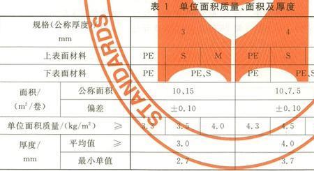 防水卷材强制性国家标准