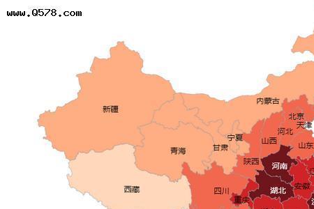 湖北周边省份分布图