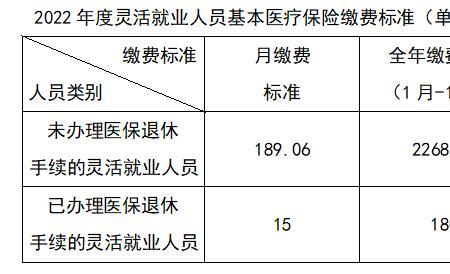 广西2022年职工医保每人交多少钱