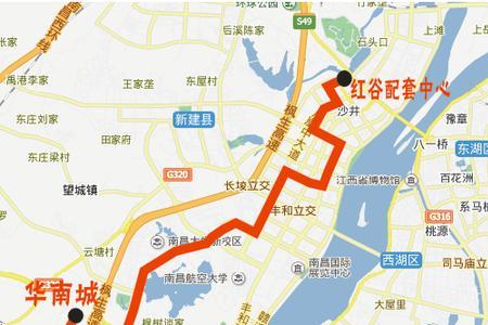 南昌市坐哪路公交车到达华南城