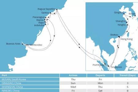 oocl船公司主要航线
