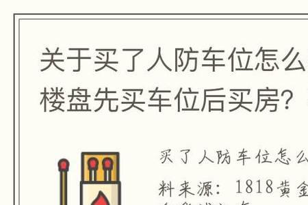 买房送人防车位20年如何签协议