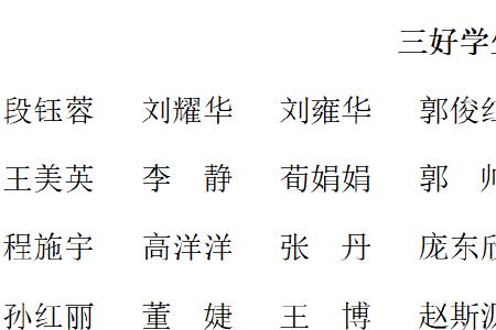 何级三好学生是什么意思