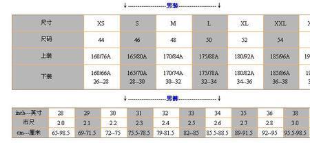 尺码里的a代表什么