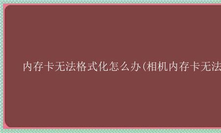 相机内存卡怎么用手机格式化