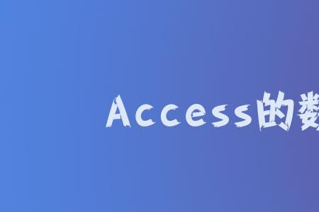 access主键数据类型有哪些