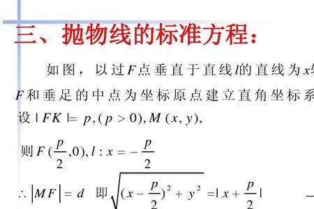 抛物线特征点是啥